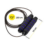 Скакалка швидкісна для кросфіту Cornix Speed Rope Classic з обтяженням XR-0351 Black/Blue, фото 5