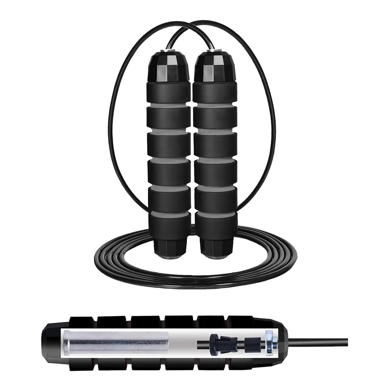 Скакалка швидкісна для кросфіту Cornix Speed Rope Classic з обтяженням XR-0353 Black, фото 1