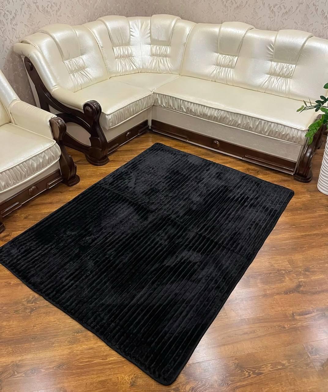 Килим 150х200 Шарпей Чорний