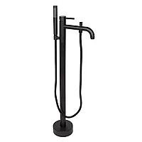 Напольный смеситель для ванны WEZER EKO19A-01-BLACK, нержавеющая сталь, черный Aqua Mir