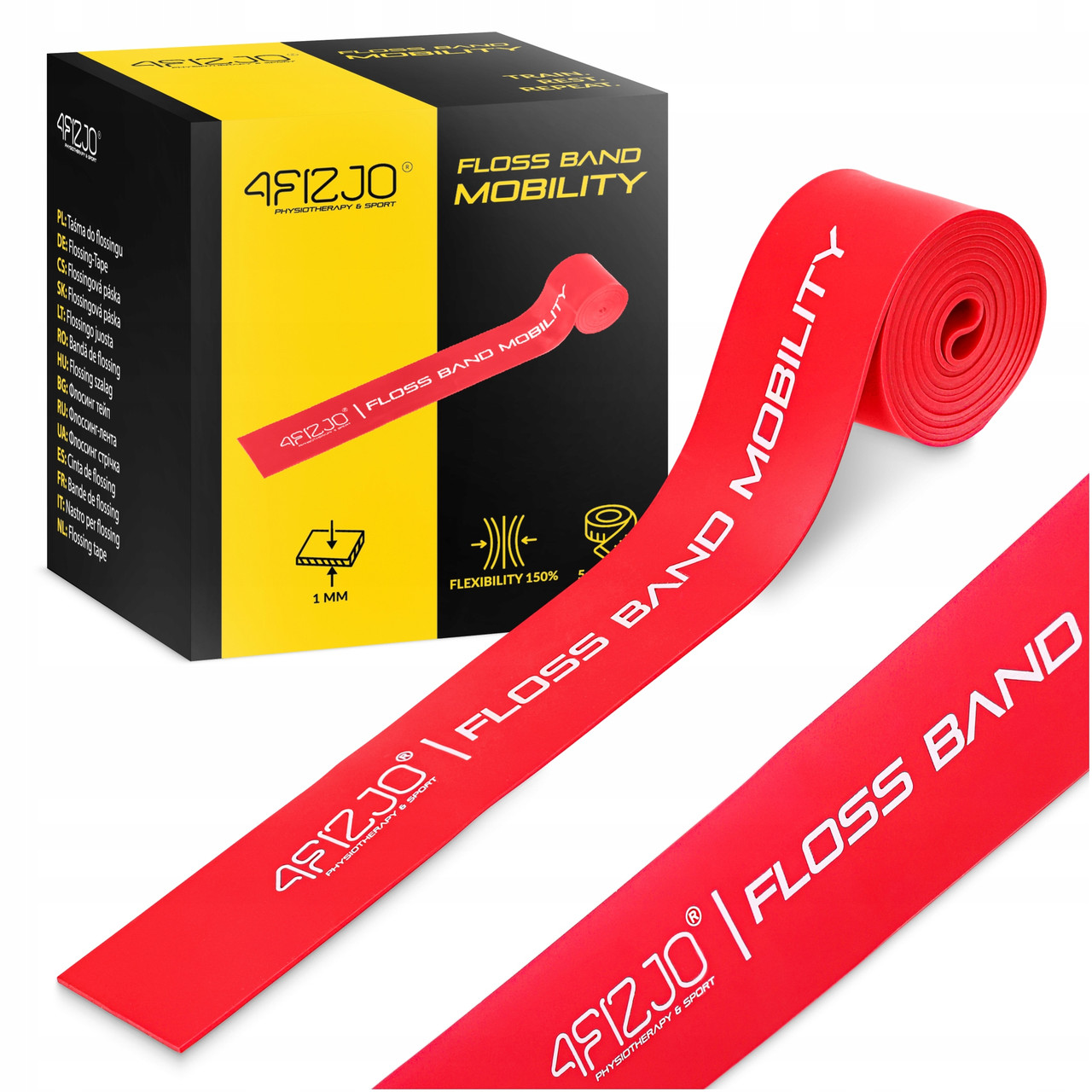 Стрічка компресійна для флосингу 4FIZJO Floss Band 207 x 5 x 0.1 см Red (P-5907222931899)