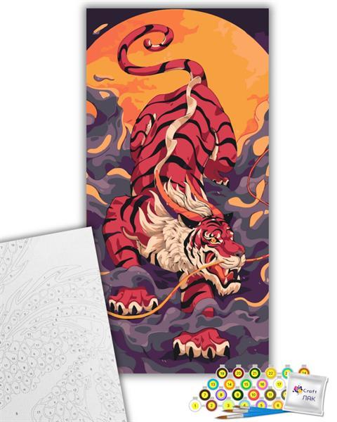 Картина за номерами ArtCraft Тигр що підкрадається 40х80 см