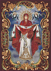 Набір алмазної вишивки (мозаїки) ікони "Покрову Пресвятої Богородиці"