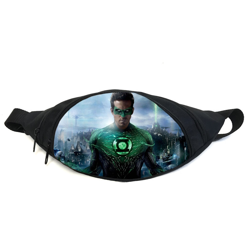 Поясная сумка Бананка Зеленый фонарь (Green Lantern GB 01) Gear Bag черная