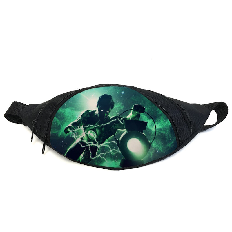 Поясная сумка Бананка Зеленый фонарь (Green Lantern GB 03) Gear Bag черная