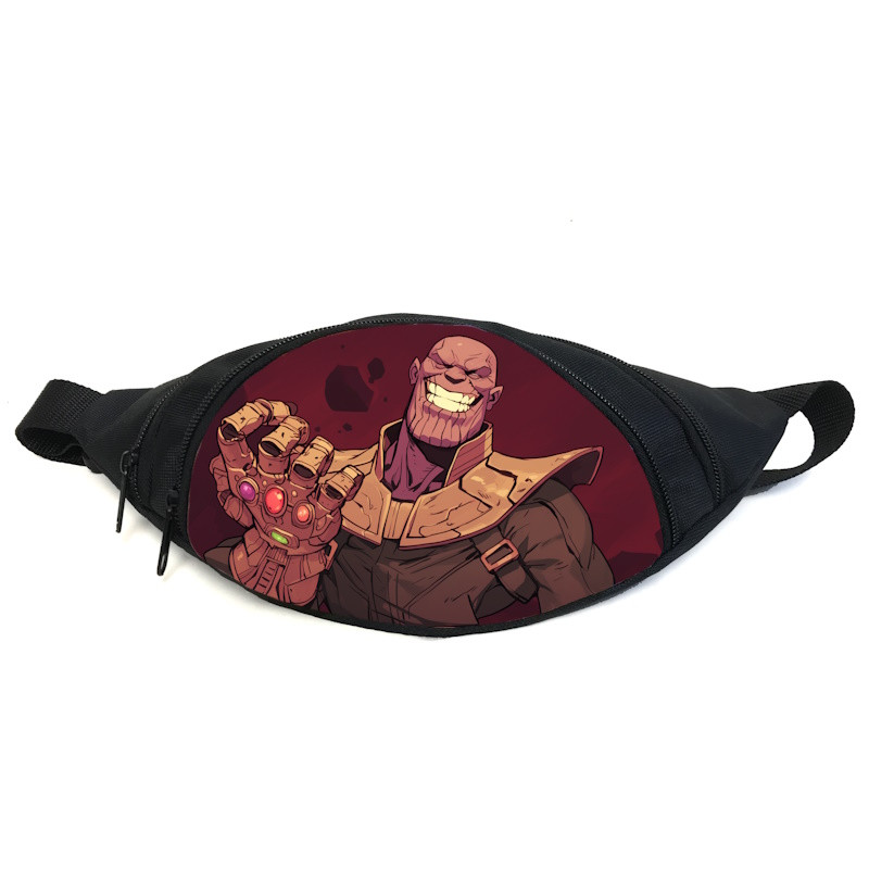 Поясная сумка Бананка Танос Марвел (Thanos Marvel GB 04) Gear Bag черная