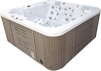 Гідромасажний басейн IQUE Dreamline-II 2200-II-DD-BP (WiFi) (220x220x96 см) Brushed walnut