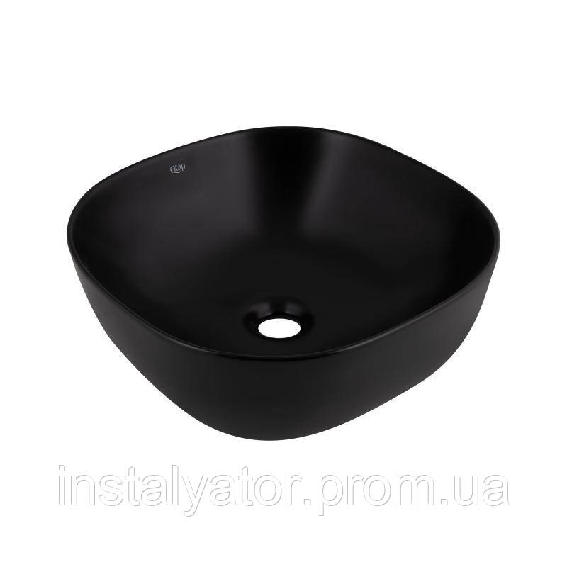 Раковина-чаша Qtap Kolibri 410x410x150 Matt black QT10112144MBMB