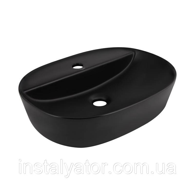 Раковина-чаша Qtap Scorpio 505х385х120 Matt black QT142202MBMB