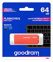 Флеш-накопичувач USB3.2 64GB Goodram UME3 Orange (UME3-0640O0R11), фото 4