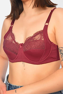 Бюстгальтер жіночий бордового кольору чашка D 197124T Безкоштовна доставка