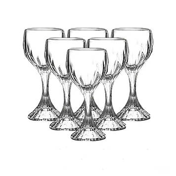 Келихи з товстого скла набір для вина з 6 штук по 157 мл HP550