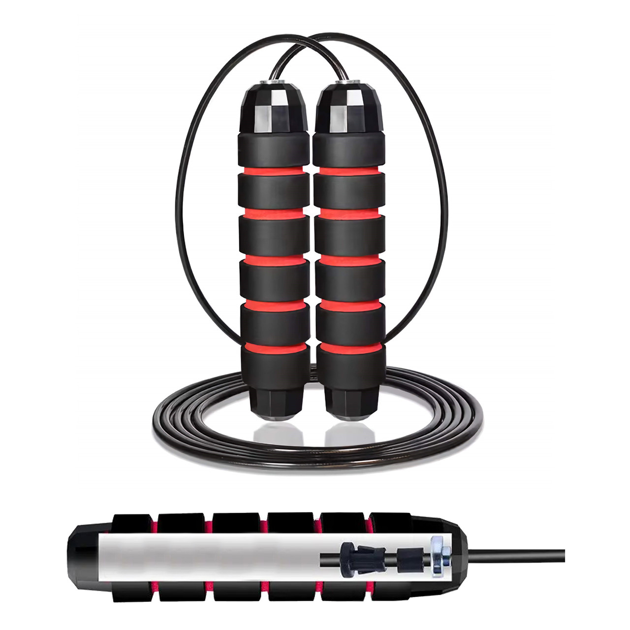 Скакалка швидкісна для кросфіту Cornix Speed Rope Classic XR-0150 Black/Red, фото 1