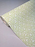 Шпалери вінілові 15 метрів × 0.53 м Слов’янські шпалери 5796-04, салатові для спальні, вітальні, коридору, дитячої кімнати, фото 2