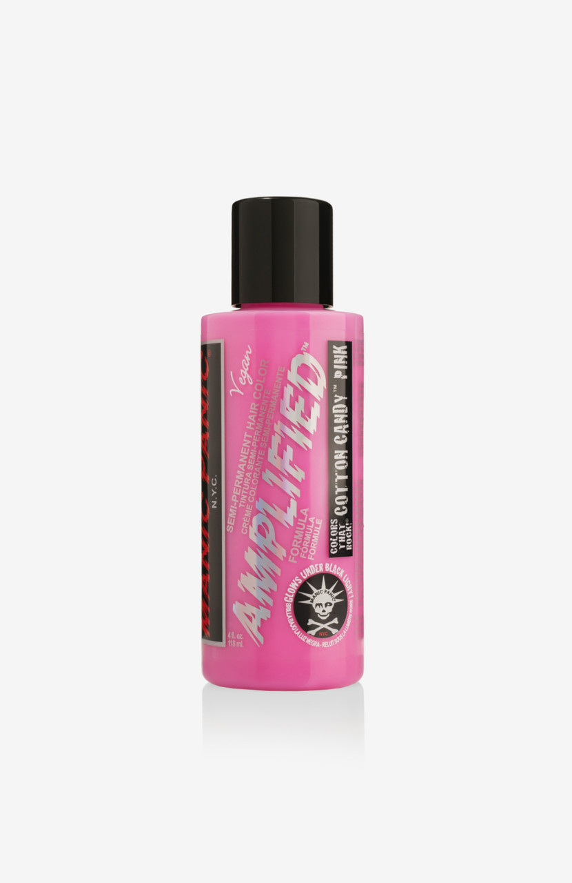 Manic Panic Amplified Cotton Candy Pink Напівперманентний прямий, 100% веганський фарбник холодного рожевого відтінку, 118мл