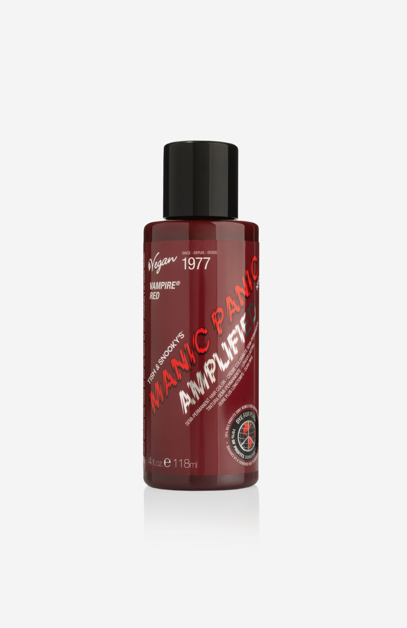 Manic Panic Amplified Vampire Red Напівперманентний прямий, 100% веганський фарбник насичено червоного відтінку. 118мл