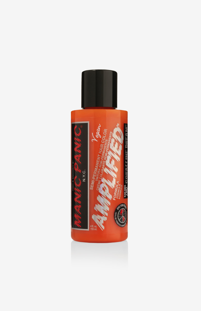 Manic Panic Amplified Coralline Dream Напівперманентний прямий, 100% веганський фарбник соковито світло-коралового відтінку. 118мл