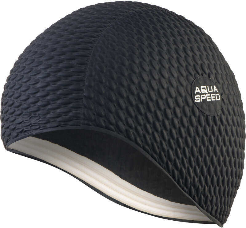 Стильна шапочка Aqua Speed BOMBASTIC 104-7 чорна для плавання