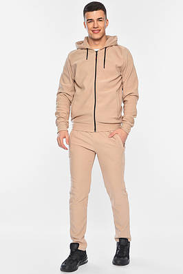 Спортивний костюм чоловічий на флісі бежевого кольору Уцінка р.XL 204491T Безкоштовна доставка
