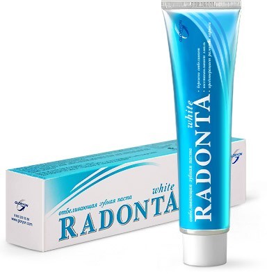 Вибілювальна зубна паста «Radonta White»