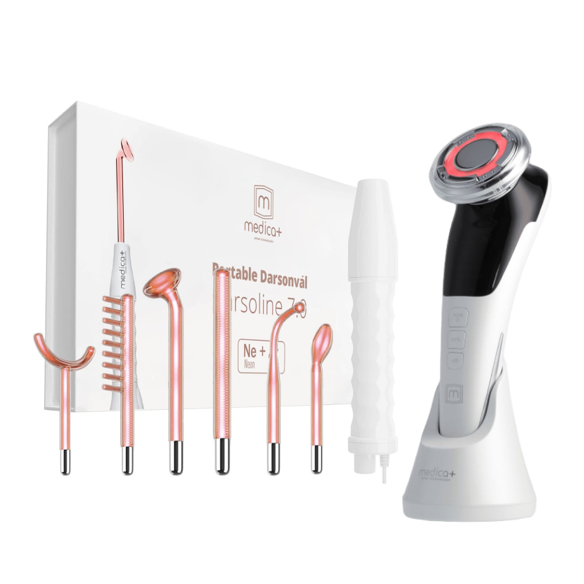 Набір портативної дарсонвалі Medica+ Darsoline 7.0 + Мікрострумовий RF Lifting Масажер для обличчя Skin