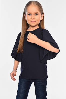 Блуза дитяча для дівчинки темно-синього кольору р.L 182839T Безкоштовна доставка
