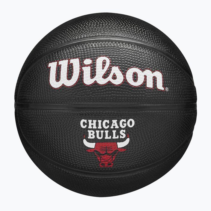 М'яч баскетбольний Wilson NBA TEAM TRIBUTE MINI BLACK CHI BULLS, фото 1