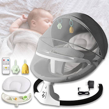 Дитяча електрокачалка-крісло з регульованою спинкою та 5 режимами гойдання WX-088 Bluetooth