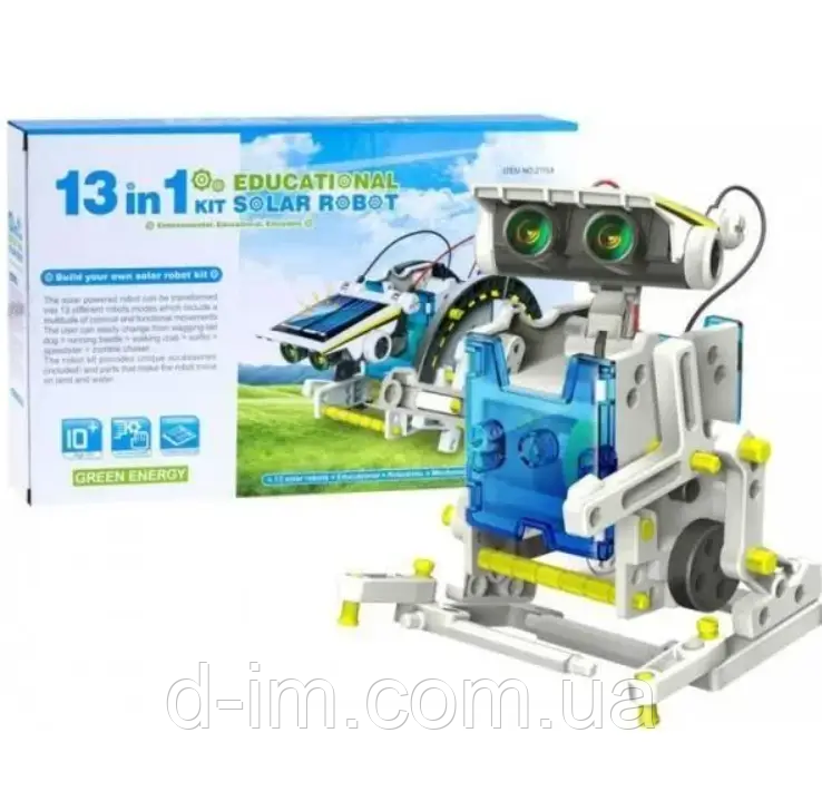 Конструктор робот на сонячних батареях Solar Robot 13 в 1 2115А