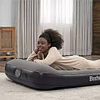 Односпальний надувний велюровий матрац 188х99х30 см з вбудованим USB насосом Bestway 671BQ, фото 6