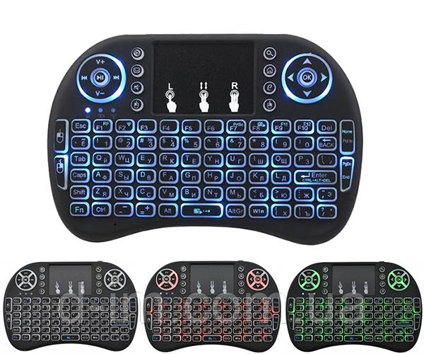 Бездротова клавіатура Mini Keyboard Backlit з тачпадом i8