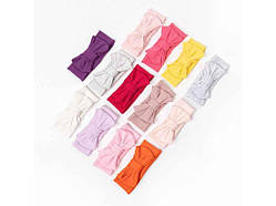 Пов’язка р.48-52 Вишневий трикотажна Лія з бантом 1002 ТМ GLORY KIDS