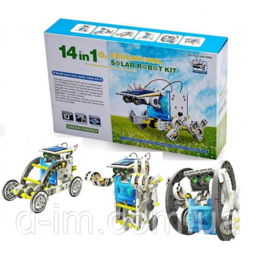 Конструктор робот на сонячних батареях Solar Robot 14 в 1 Master-1