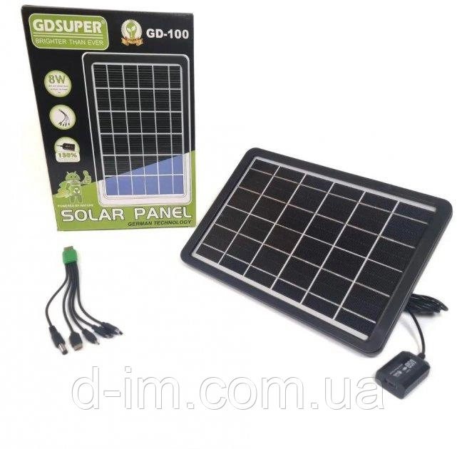 Портативна сонячна панель GDSUPER GD-100 8W