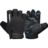 Рукавички для фітнесу RDX T2 Half Blue XL Q-STORE -shopping-without-problems-