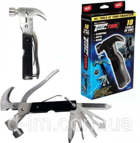 Універсальний ключ мультитул з молотком Multi hammer 18 в 1 306-15/LK2303-125