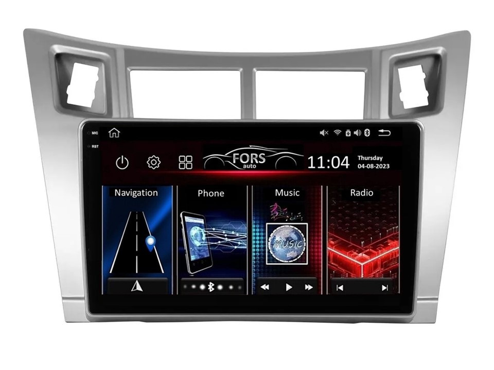 Штатна магнітола FORS.auto FS 6 MAX для Toyota Yaris/Vitz/Platz (6+128Gb, 9") 2005-2011