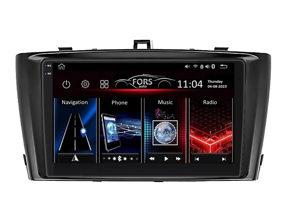 Штатна магнітола FORS.auto FS 4 MAX для Toyota Avensis (4+32Gb, 9", black) 2011-2015, фото 1