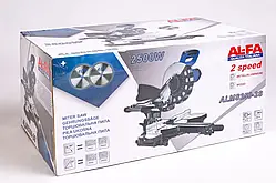 Пила торцева дискова  AL-FA ALMS250-2S з двома швидкостями та дисками в комплекті