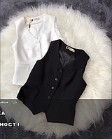 Жіночий весняний жилет на підкладці з ґудзиками розміри 42-52