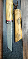 Ніж VG10 Damascus Tanto з ручкою з оливкового дерева в японському стилі