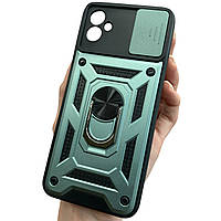 Чохол для Samsung Galaxy A04e (A042F) протиударний зелений зі шторкою для камери