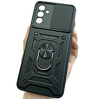 Чохол для Samsung Galaxy A04s (A047F) протиударний чорний зі шторкою для камери