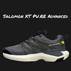 Чоловічі кросівки Salomon XT Pu_Re Advanced Grey White, кеди текстиль нейлон Соломон сірі 41
