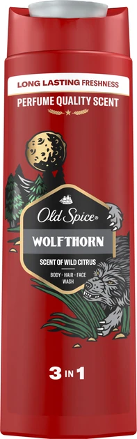 Шампунь і гель для душу Old Spice Wolfthorn 3в1 для чоловіків 400 мл
