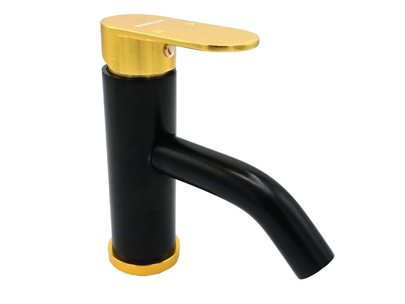 Змішувач для умивальника Millz чорний з золотом MRS-AL-B-13(Black&Gold)