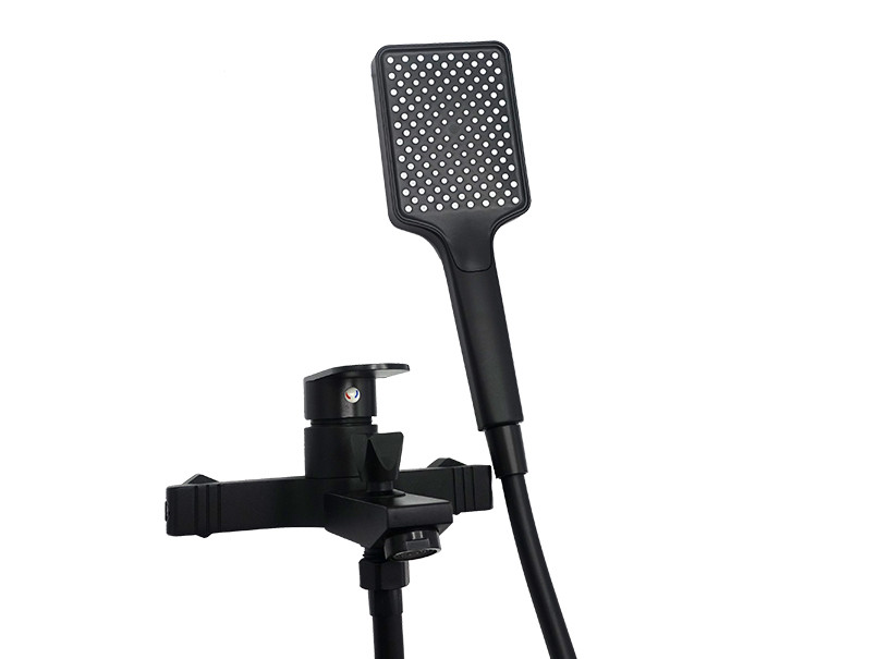 Змішувач для ванни короткий гусак Millz чорний MRS-AL-F2(Black)