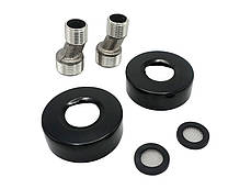 Змішувач для ванни короткий гусак Millz чорний MRS-AL-F2(Black), фото 3