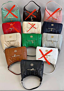 Сумочка жіноча стьобана прямокутна 28*20 см на блискавці з кишенею в різних кольорах Dpolo