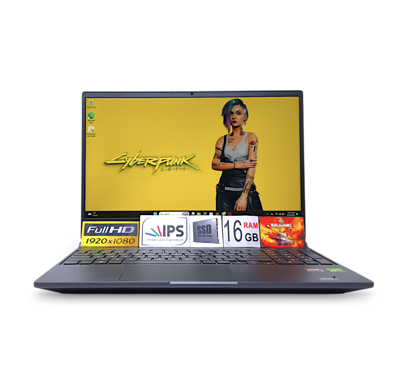 Ноутбук HP Victus FHD 15.6 IPS 144Hz Ryzen 5 8645HS 16Gb DDR5 SSD512GB RTX 4050 6GB 15-fb2082wm (A14MNUA)